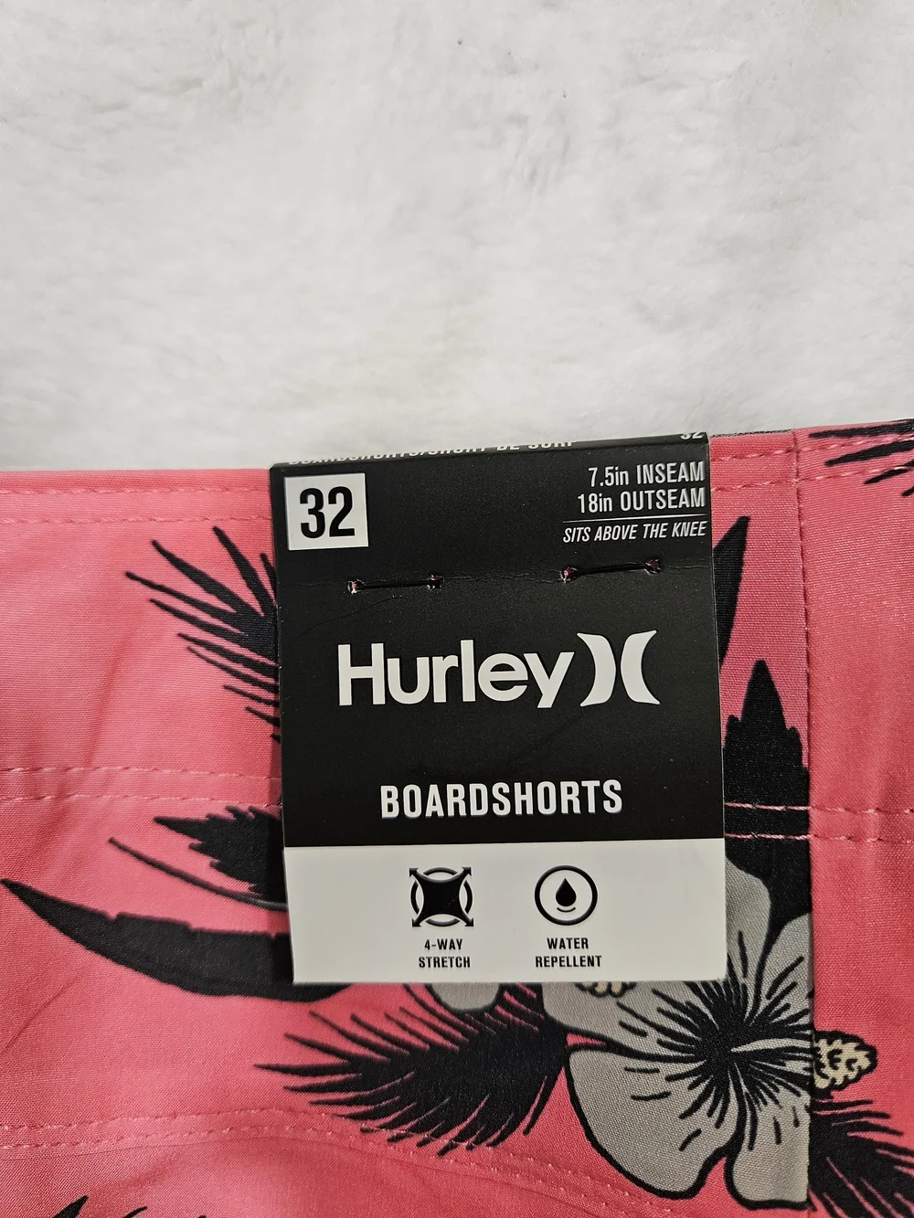 Men's Hurley Pink Hibiscus Boardshort